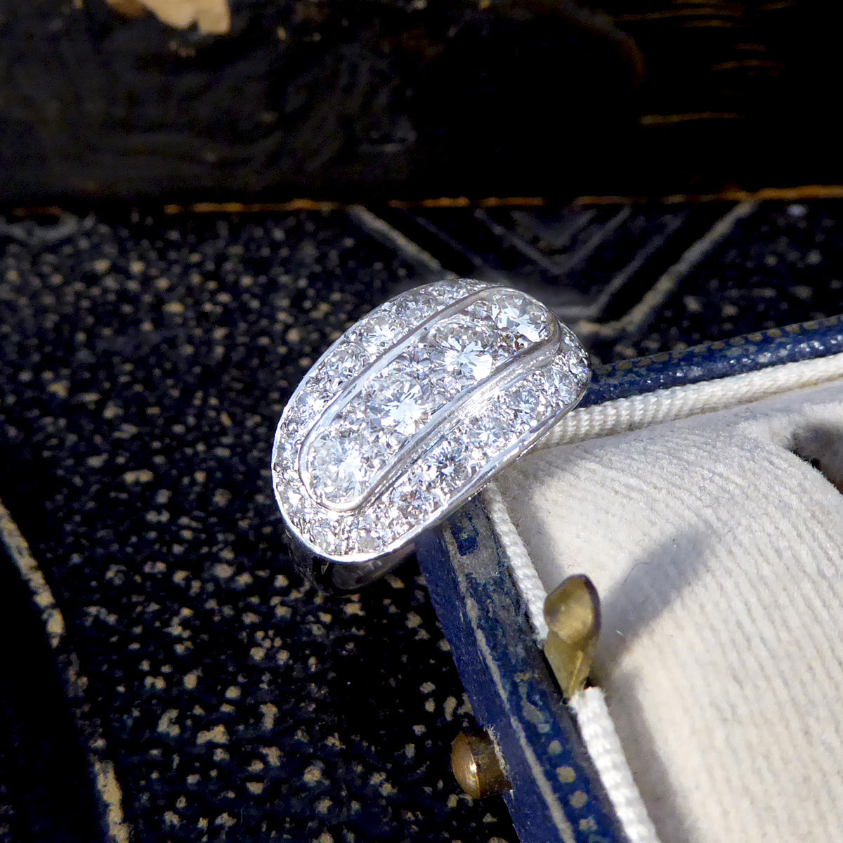 1.26ct Four Stone Diamond Cluster Ring in 14ct White Gold - Wharfedale Antiques