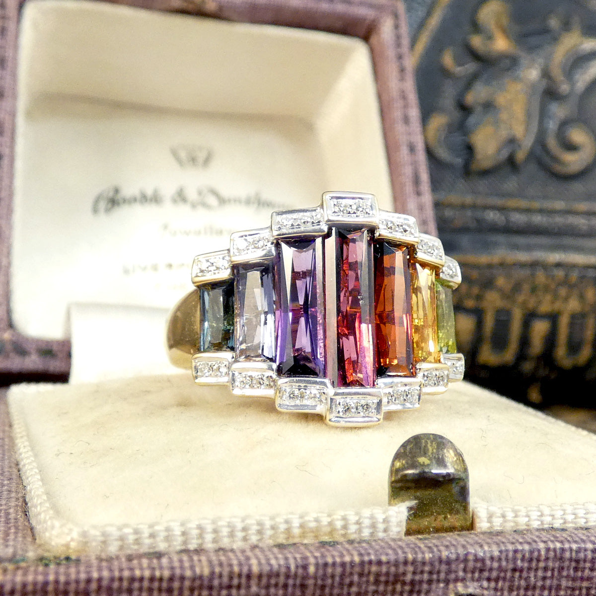 Bellarri Ultimate Colour Multigem Set Ring in 18ct Yellow Gold - Wharfedale Antiques
