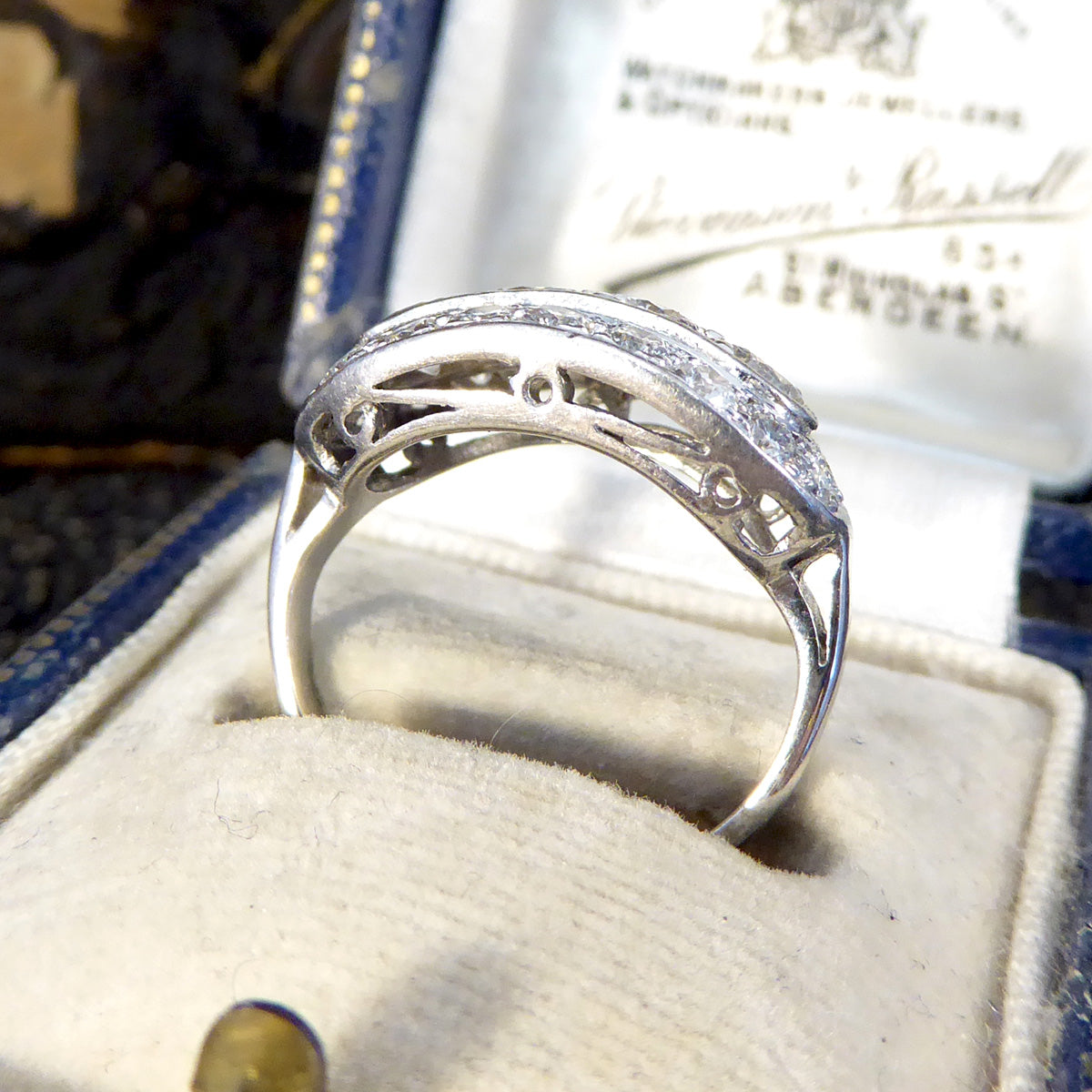 1.26ct Four Stone Diamond Cluster Ring in 14ct White Gold - Wharfedale Antiques