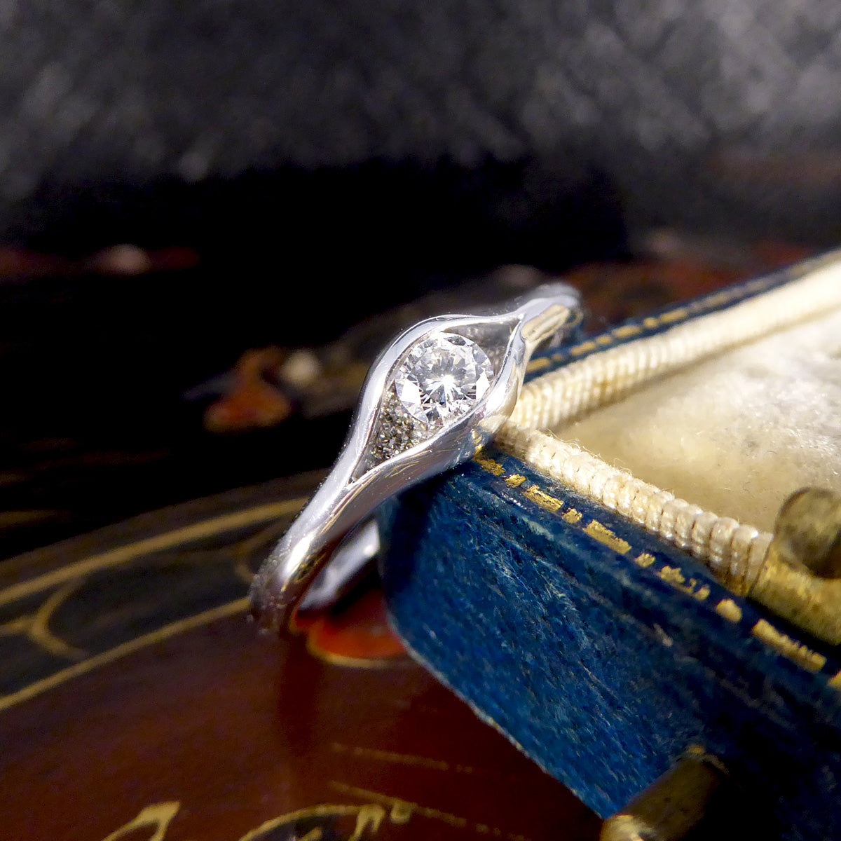 Andrew Geoghegan Alluring Reveal Diamond Ring in 18ct White Gold - Wharfedale Antiques