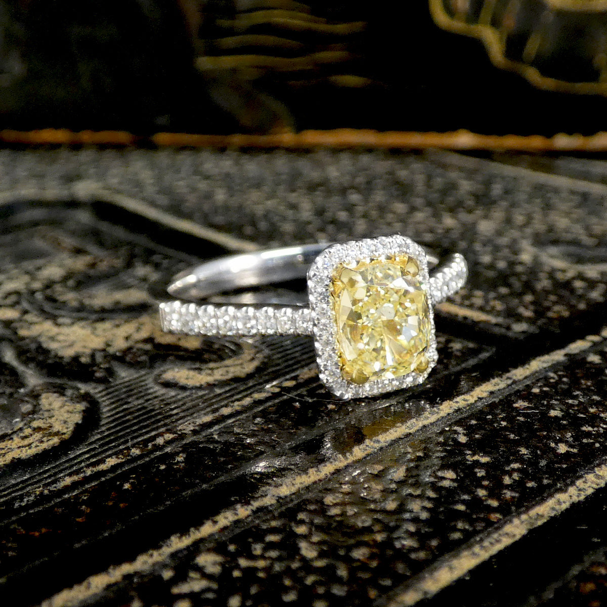 Diamond engagement ring.