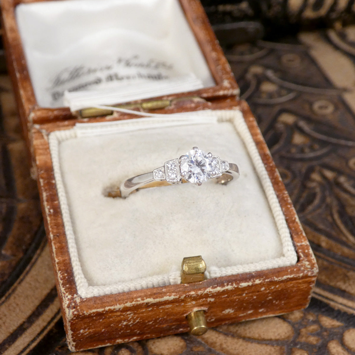 A gorgeous bright and beautiful Diamond solitaire ring in Platinum with a classic six claw setting in Platinum.