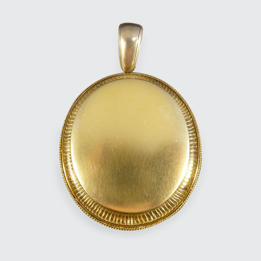 Antique High Quality Late Victorian 14ct Yellow Gold Locket Pendant