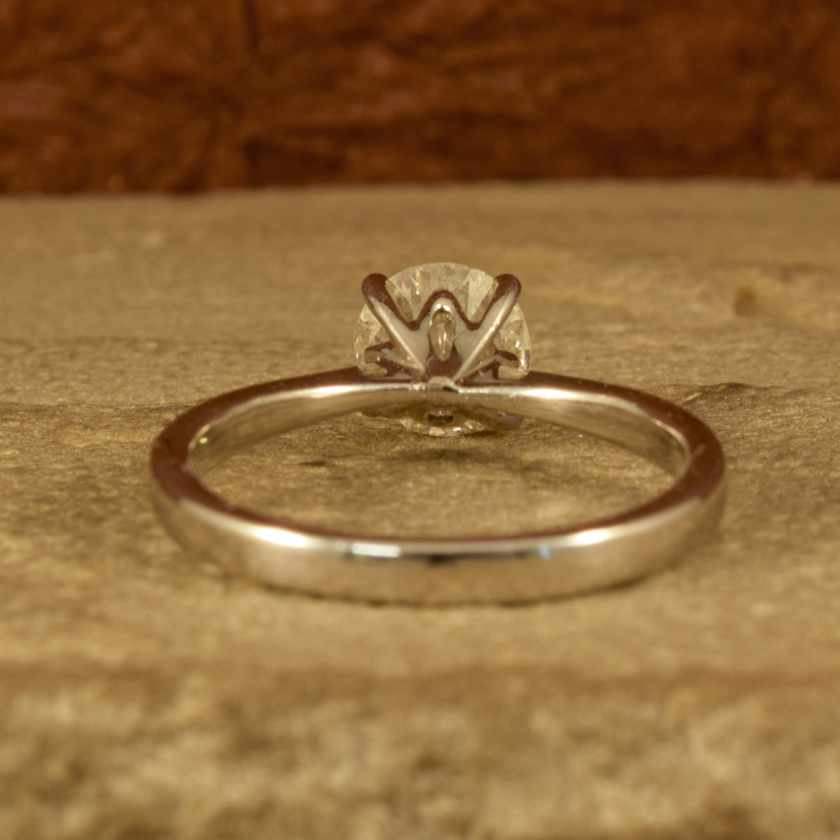 1.07ct Old European Cut Diamond Solitaire Ring in 18ct White Gold - Wharfedale Antiques