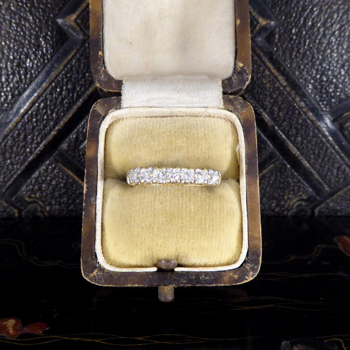 Brilliant Cut Seven Stone Diamond Millennium Ring in 18ct Yellow Gold - Wharfedale Antiques