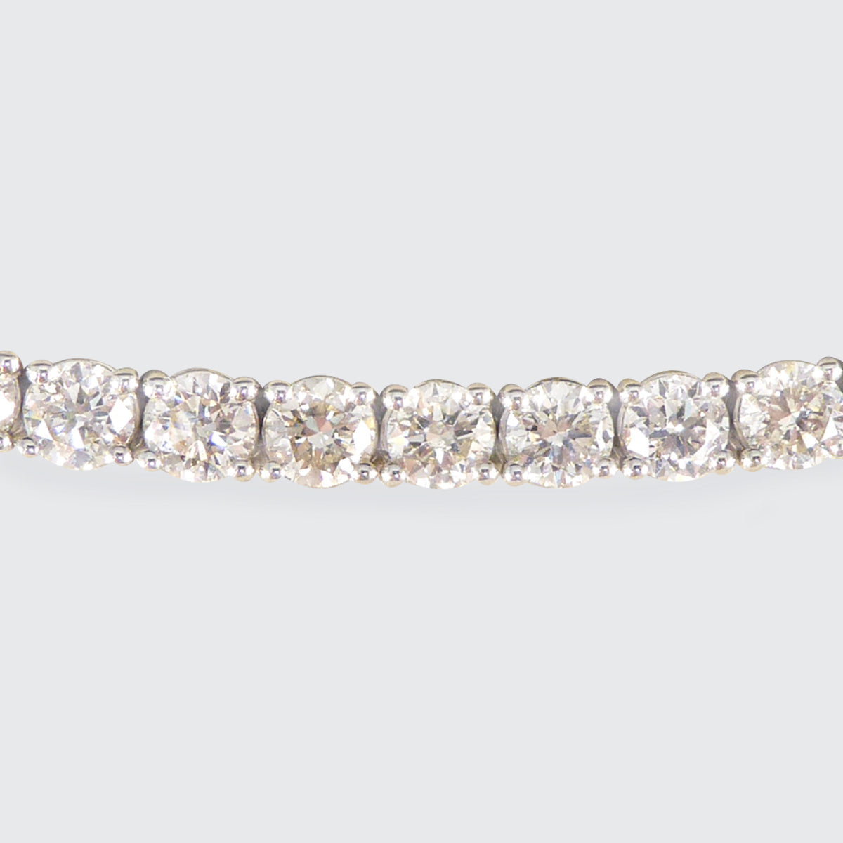 13.80ct Brilliant Cut Diamond Tennis Bracelet in 18ct White Gold - Wharfedale Antiques