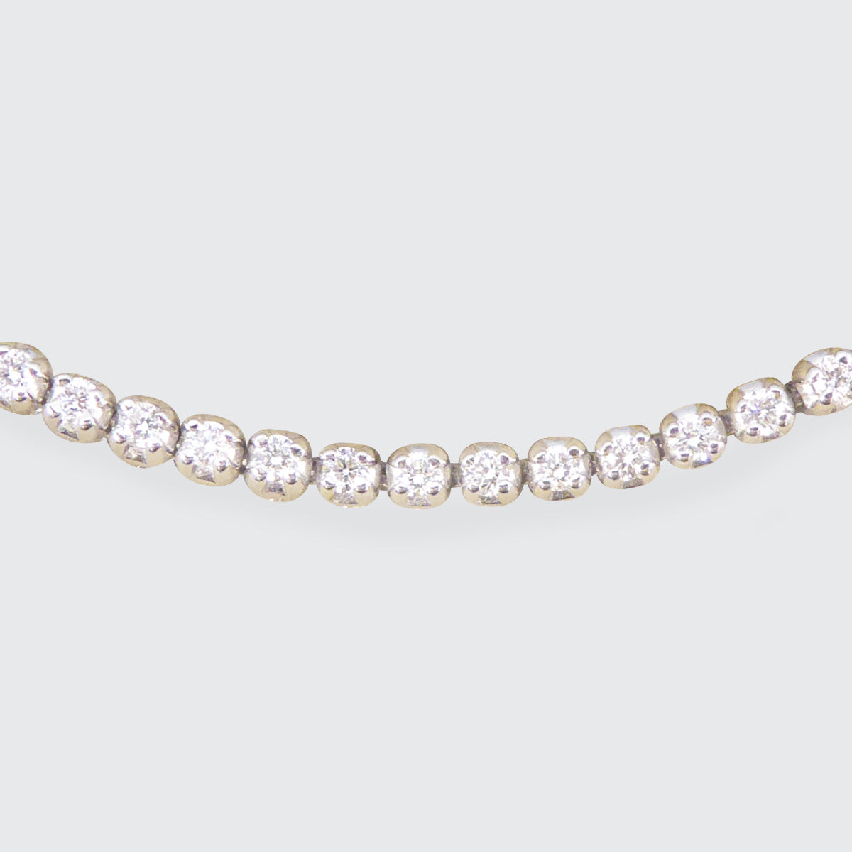 2.00ct Diamond Flexi-Link Tennis Bracelet in 9ct White Gold - Wharfedale Antiques