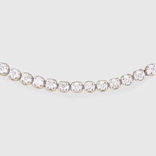 2.00ct Diamond Flexi-Link Tennis Bracelet in 9ct White Gold - Wharfedale Antiques