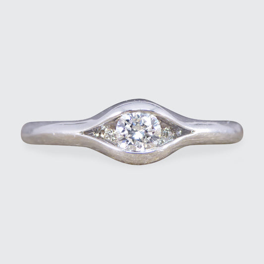 Andrew Geoghegan Alluring Reveal Diamond Ring in 18ct White Gold