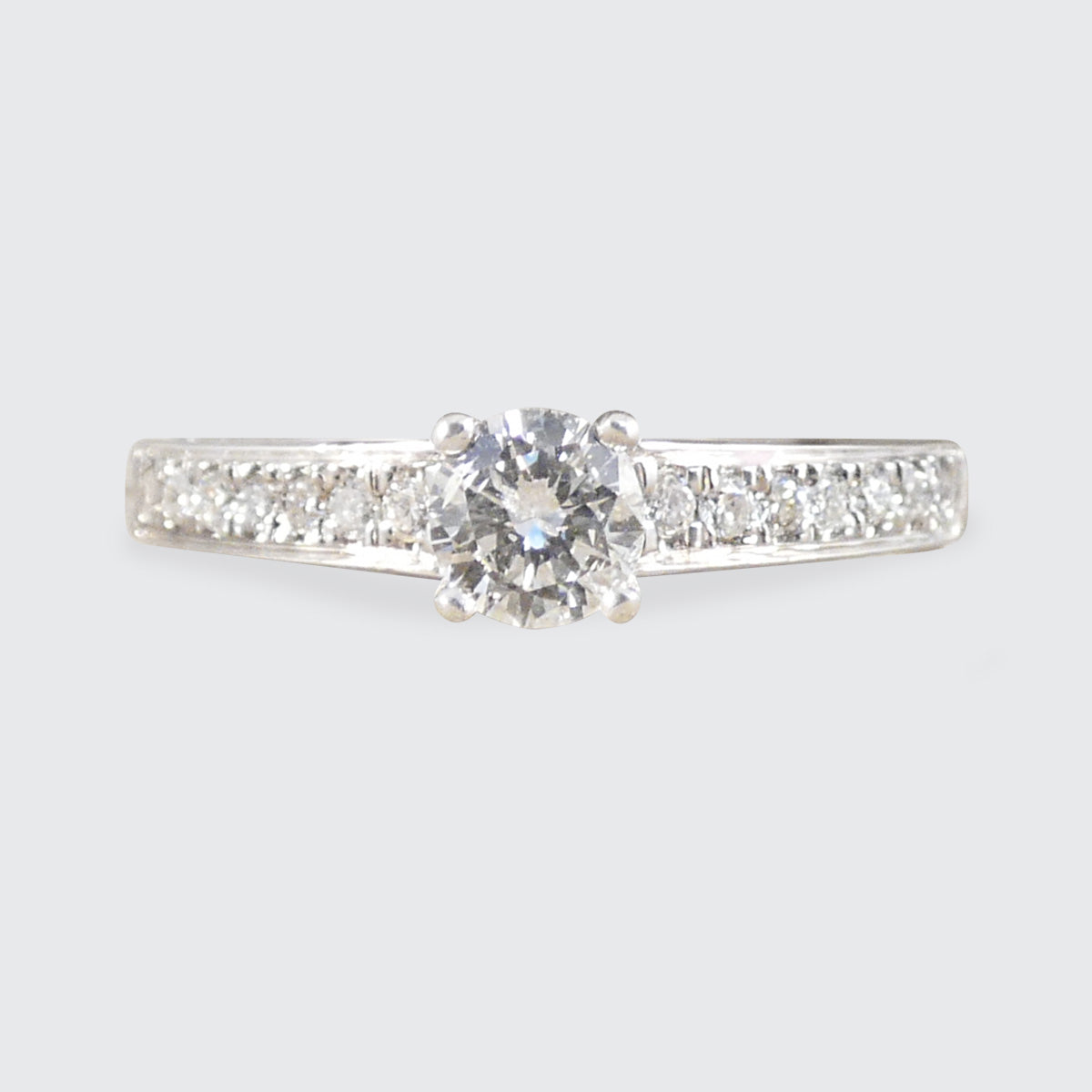 Diamond ring with a white background