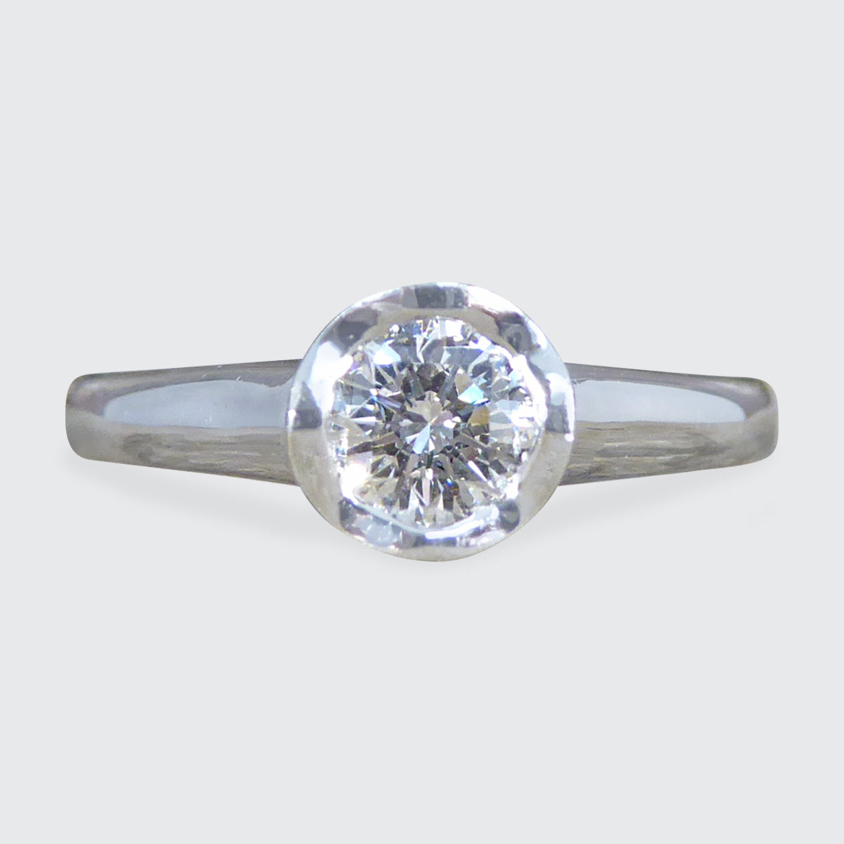 Andrew Geoghegan G/VS Diamond Solitaire Ring in 18ct White Gold - Wharfedale Antiques