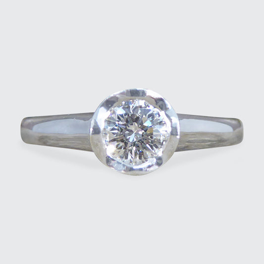 Andrew Geoghegan G/VS Diamond Solitaire Ring in 18ct White Gold - Wharfedale Antiques