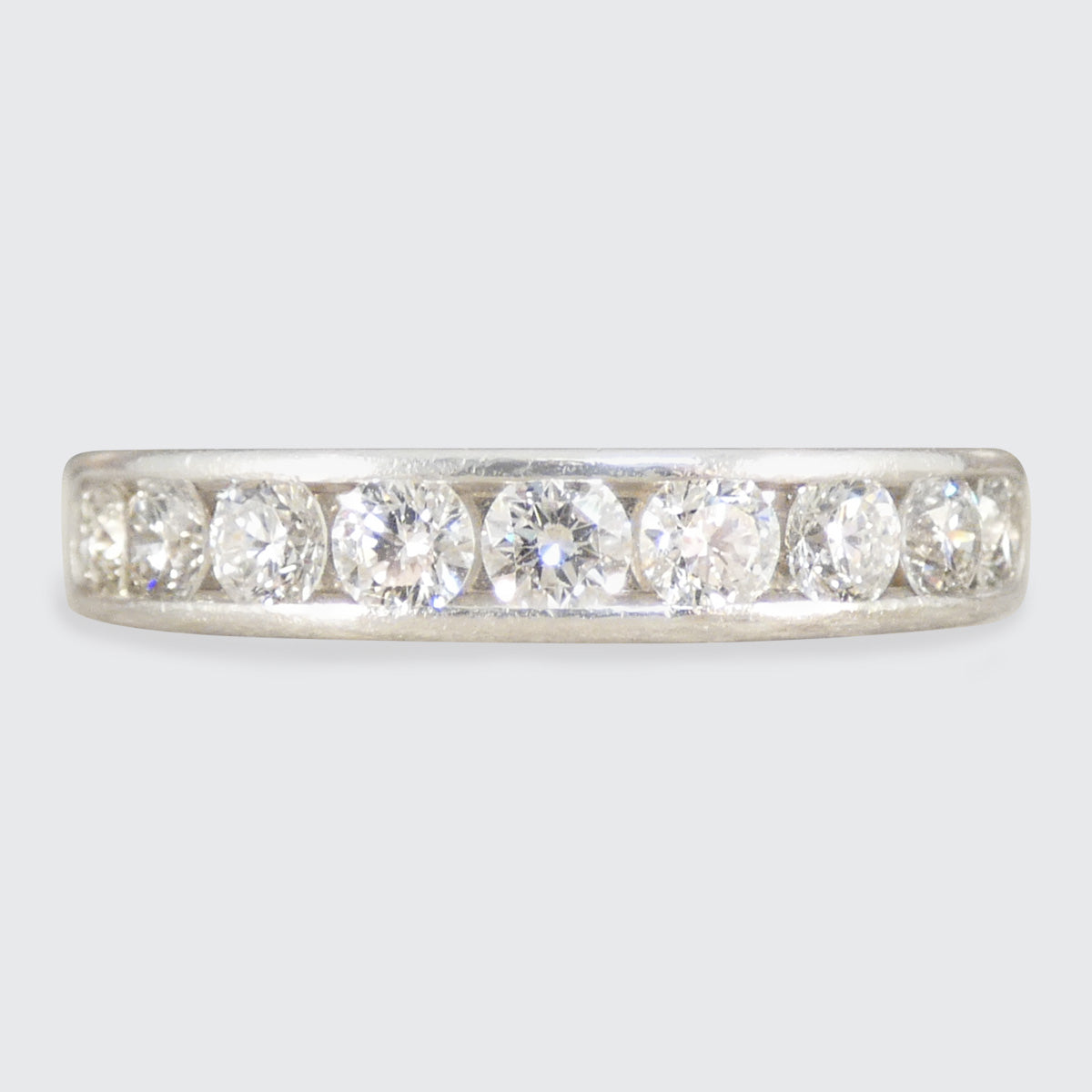 A diamond set hald eternity ring 