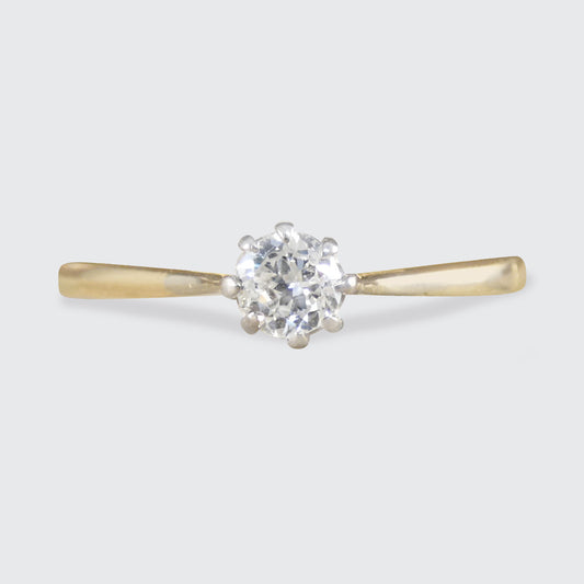 Diamond Solitaire Ring in 18ct Yellow Gold
