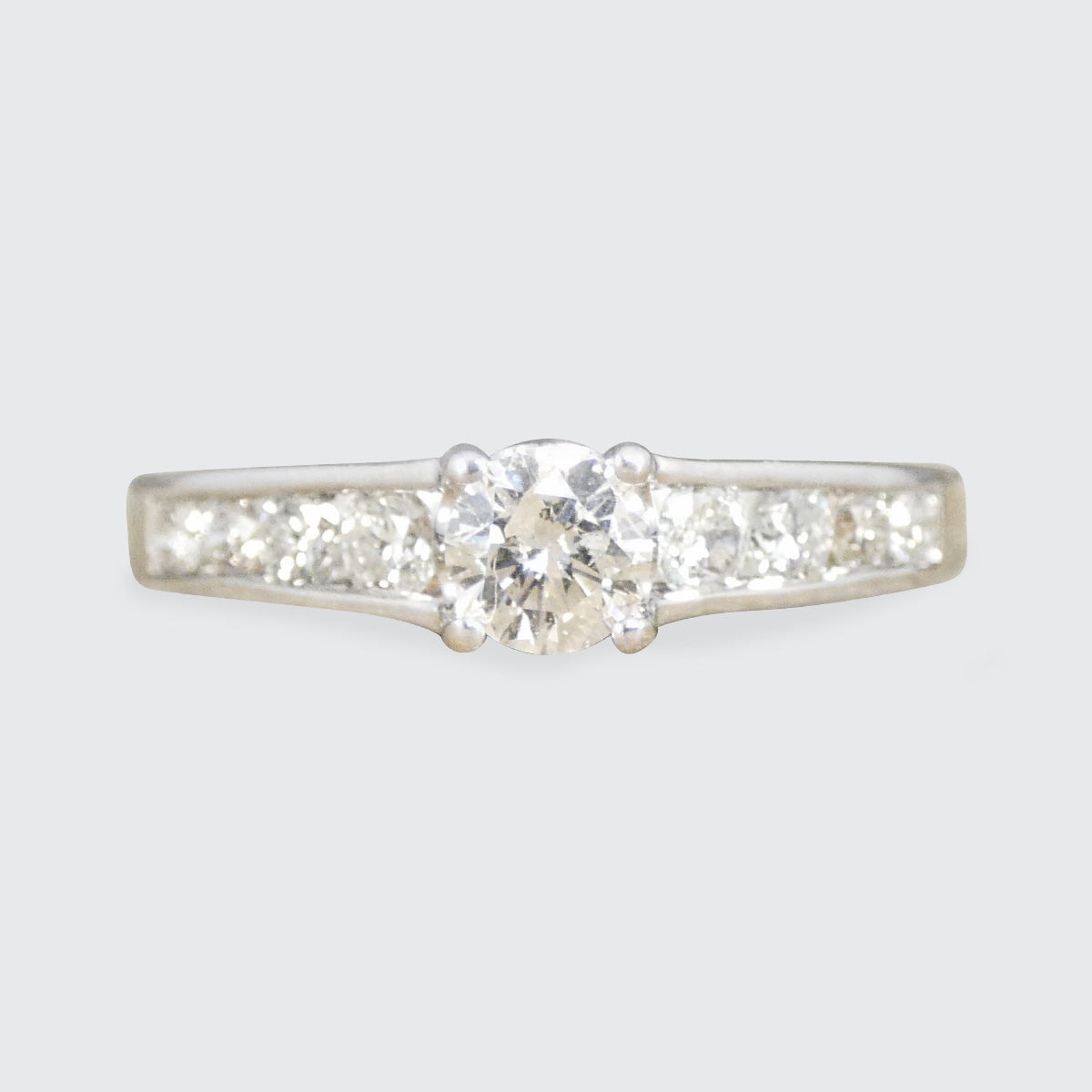 Diamond ring with a white background