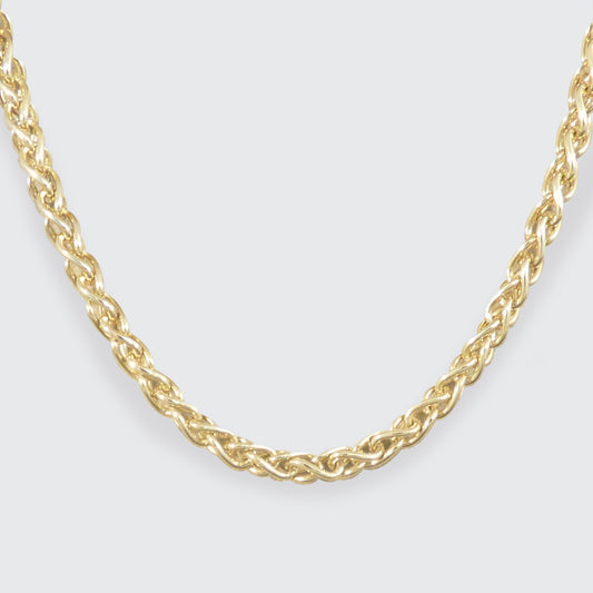 A chunky spiga necklace in 9ct yellow gold