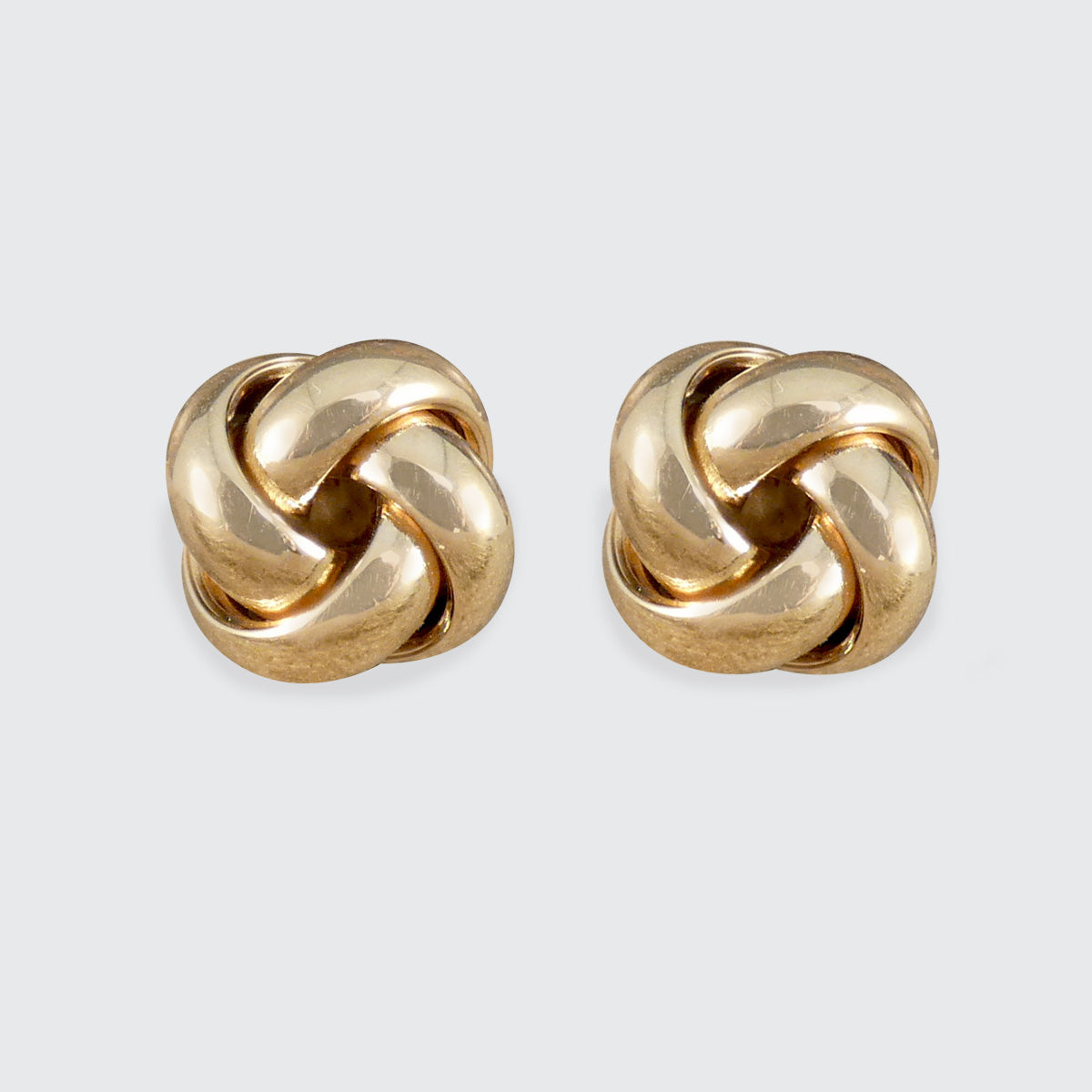 vintage yellow gold knot earrings