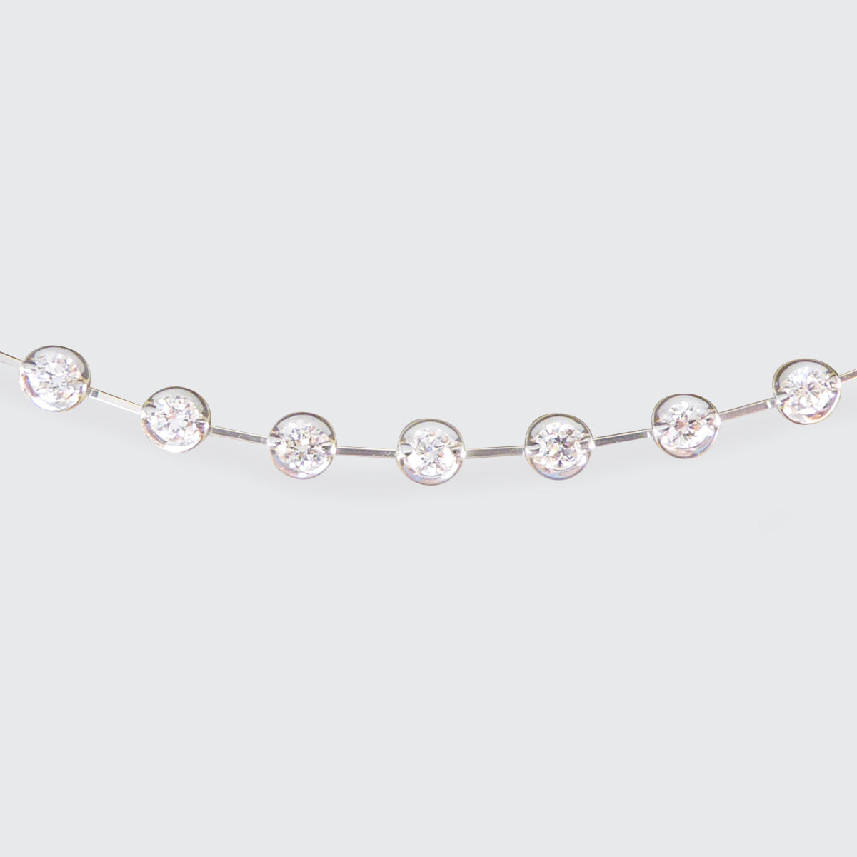 2.00ct Brilliant Cut Diamond Tennis Bracelet in 18ct White Gold - Wharfedale Antiques
