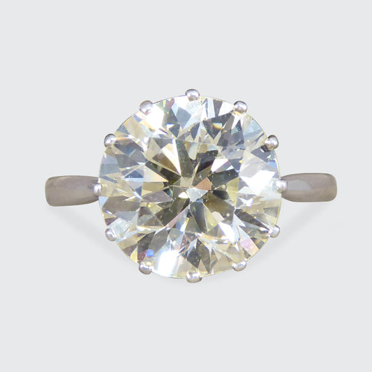 4.70ct Brilliant Cut Diamond Solitaire Ring in Platinum