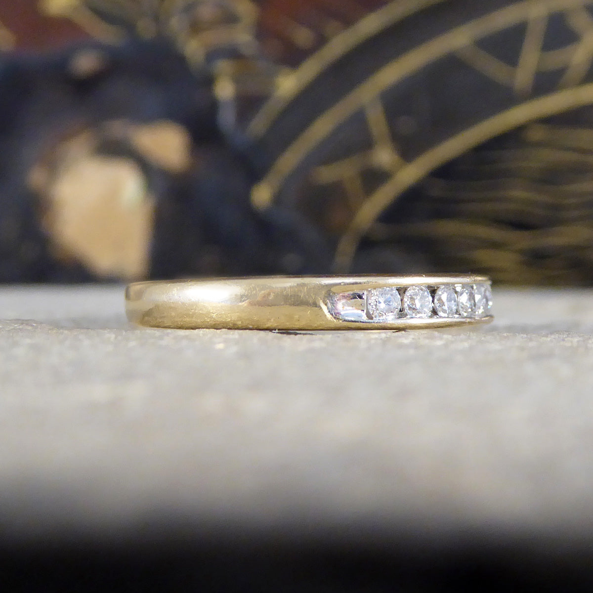 0.25ct Diamond Channel Set Half Eternity Ring in 9ct Yellow Gold