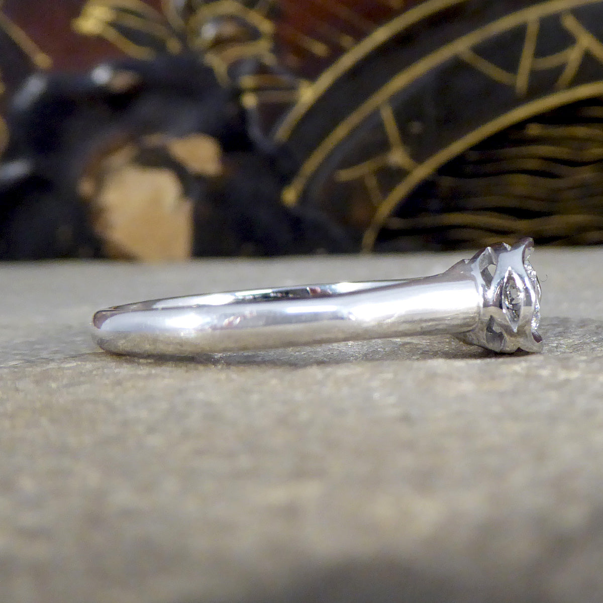 Andrew Geoghegan G/VS Diamond Solitaire Ring in 18ct White Gold - Wharfedale Antiques