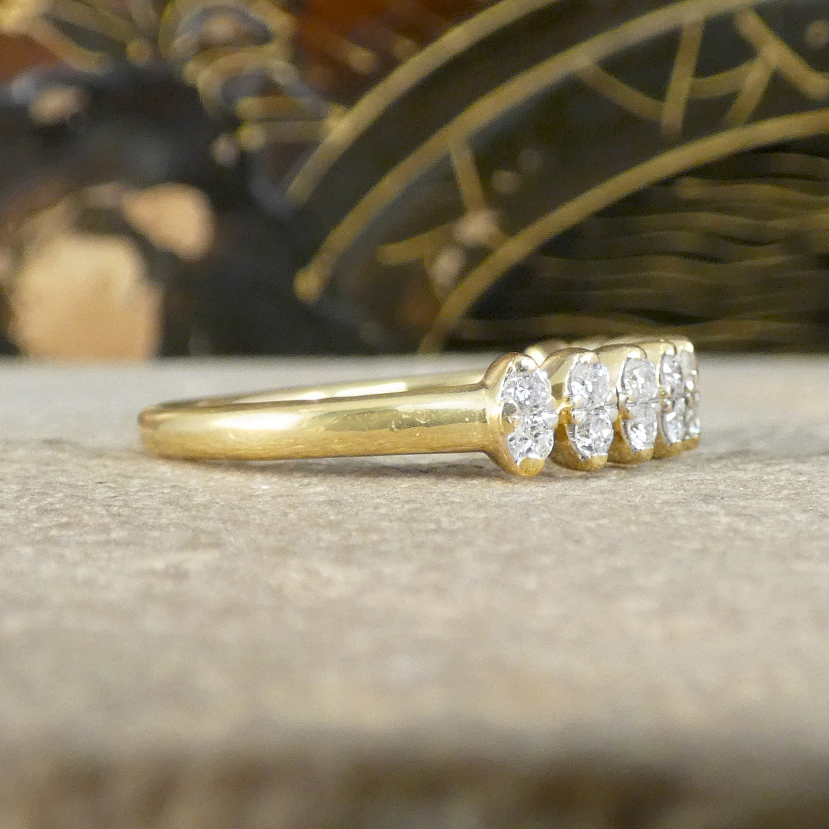 Marquise Illusion Diamond Half Eternity Ring in 18ct Yellow Gold