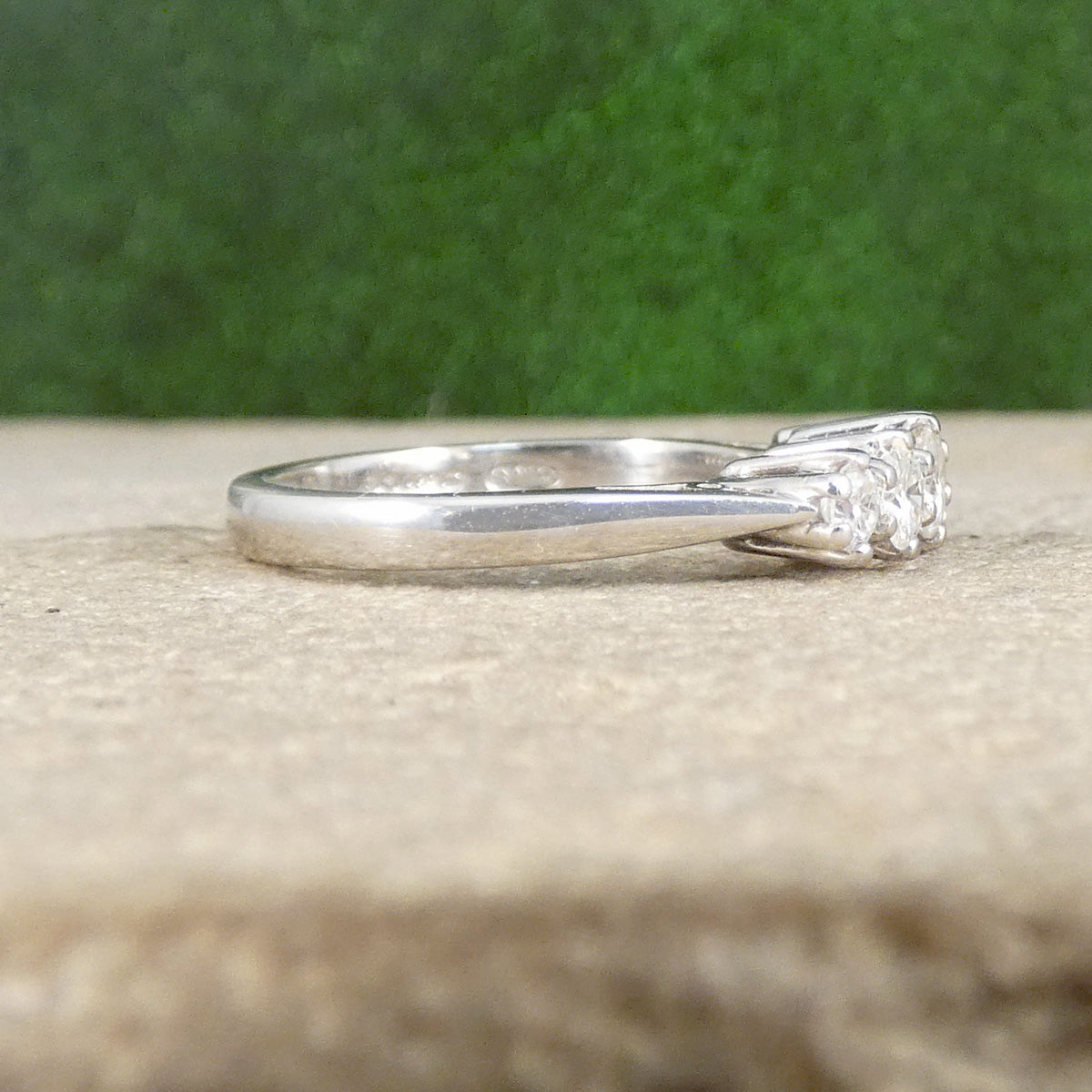 Side view of diamond ring
