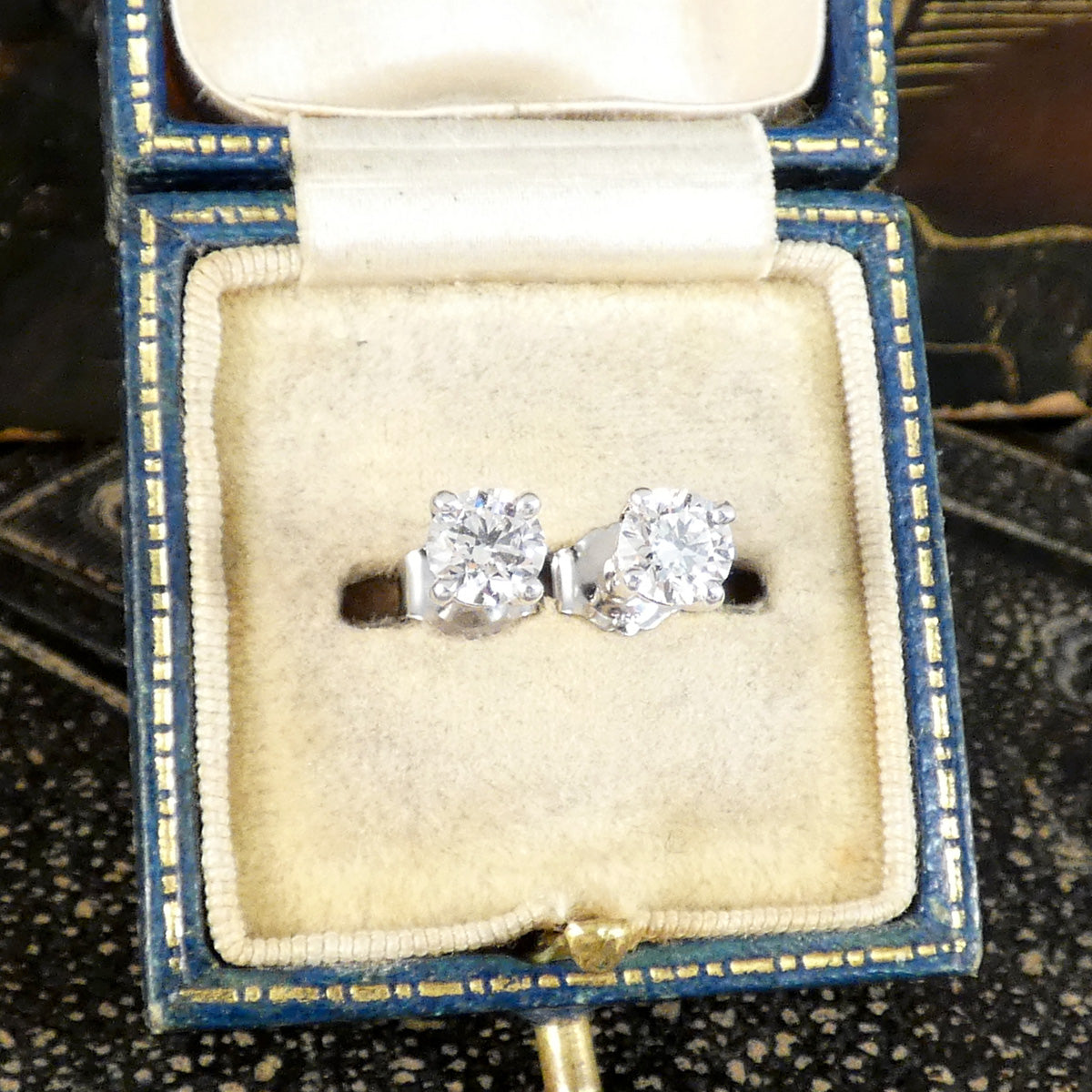 1.00ct GIA E Colour Diamond Stud Earrings in 18ct White Gold. The perfect size for everyday and dress up making them a brilliant gift idea.