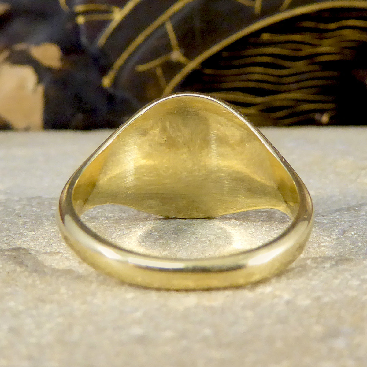 New Circular Signet Pinky Ring in 9ct Yellow Gold - Wharfedale Antiques