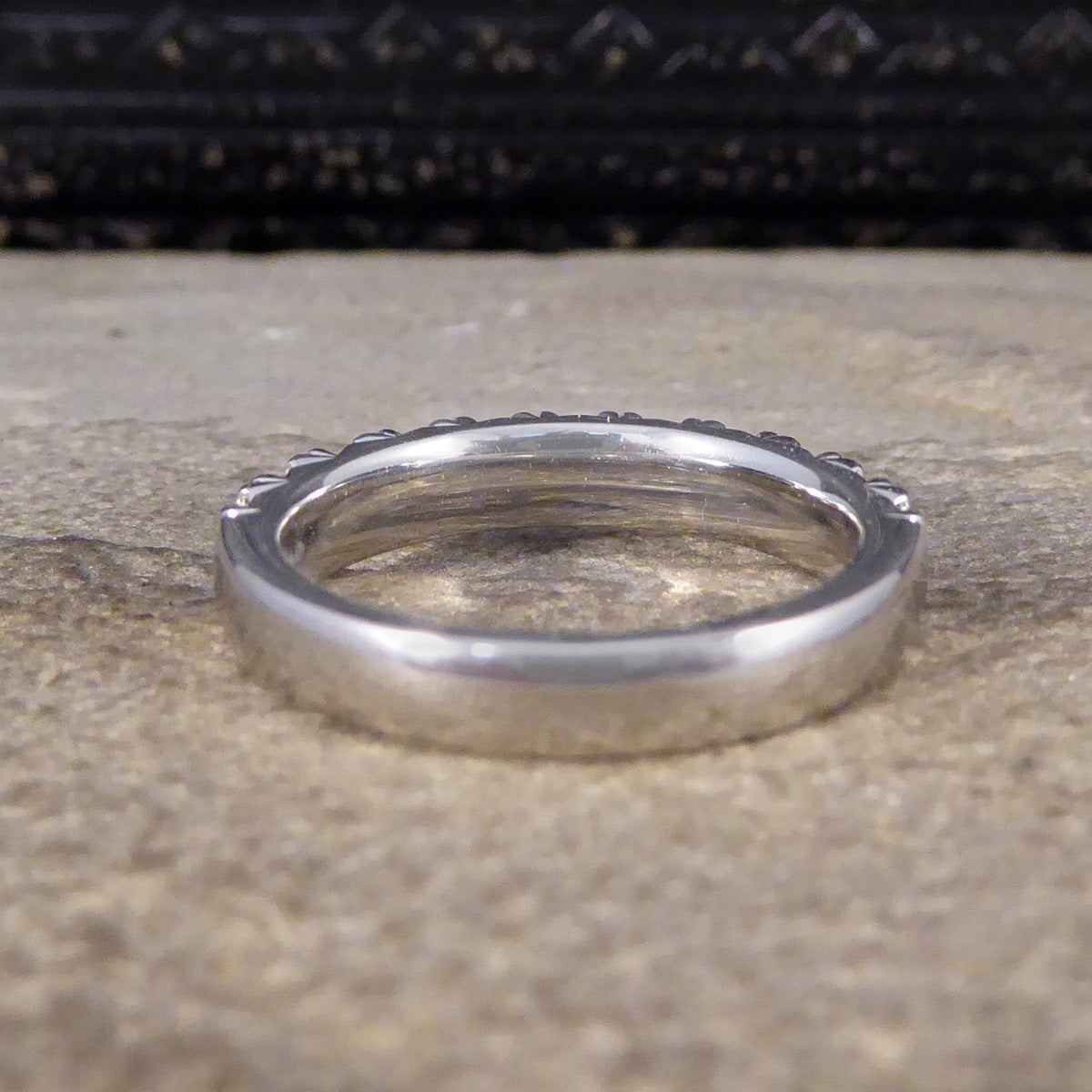 Diamond Set Eternity Ring with 0.88ct Modern Brilliant Cut Diamonds in Platinum - Wharfedale Antiques