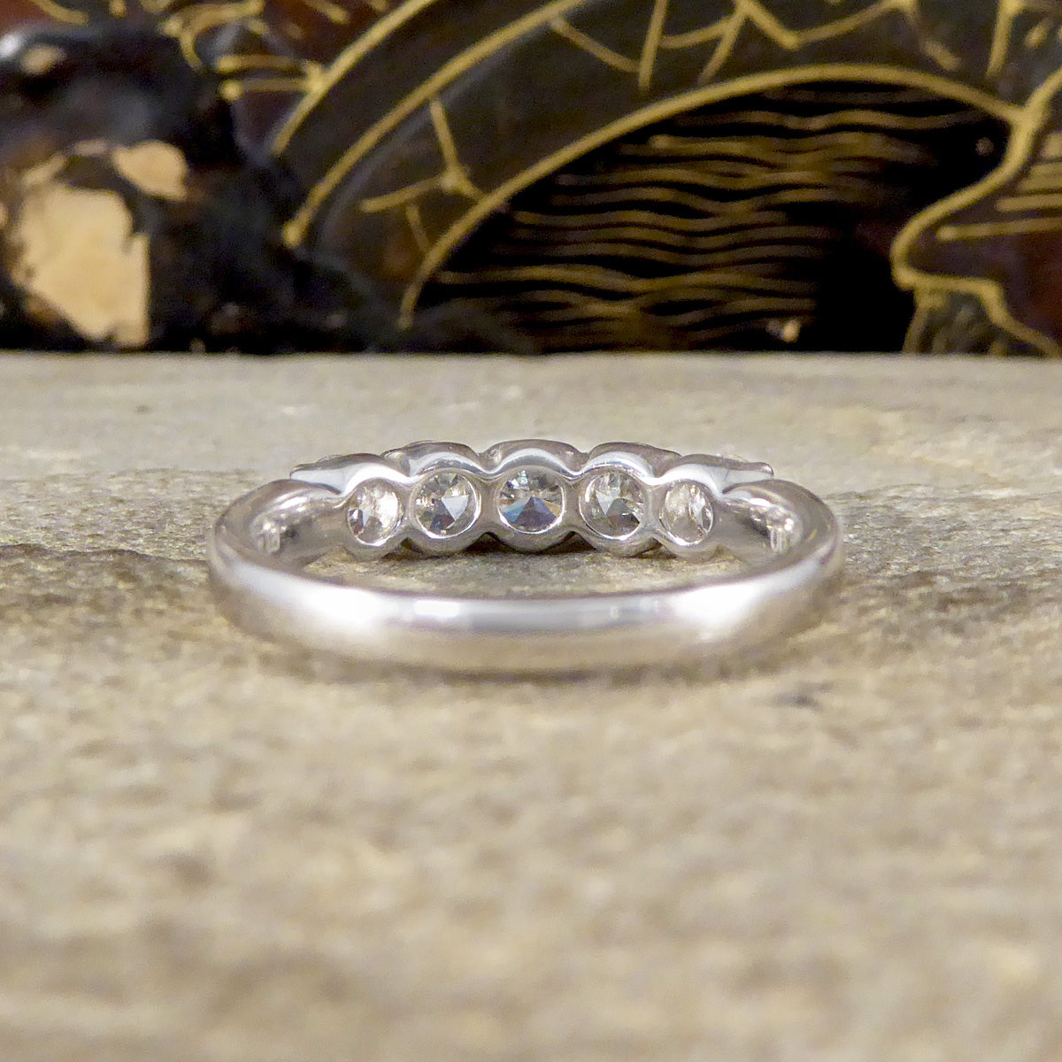 Eternity Style 1.00ct Brilliant Cut Diamond Five Stone Ring in Platinum - Wharfedale Antiques