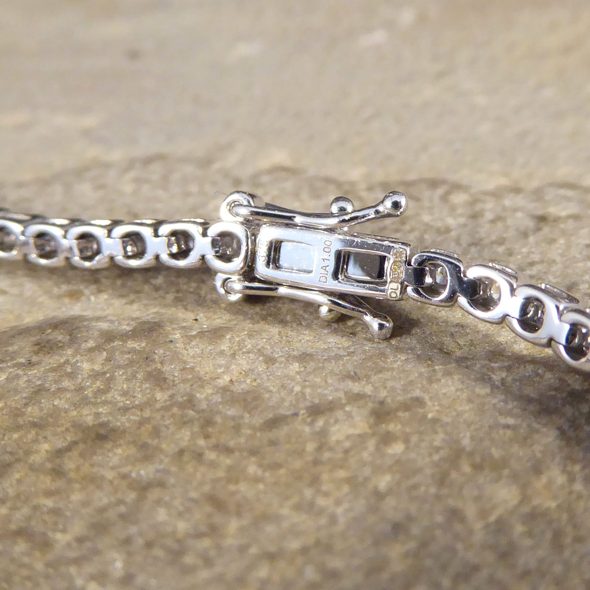 Classic and Fine 1.00ct Diamond Tennis Bracelet in White Gold - Wharfedale Antiques