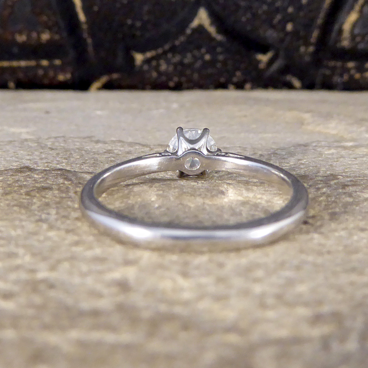 Diamond 0.50ct Solitaire Engagement Ring in Platinum - Wharfedale Antiques