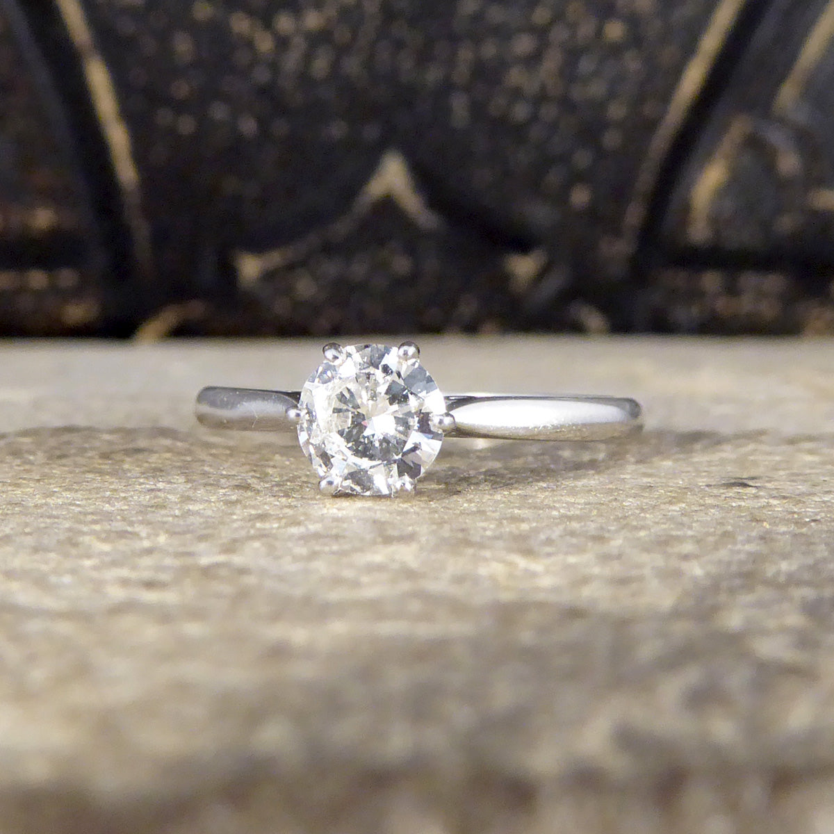 Diamond 0.50ct Solitaire Engagement Ring in Platinum - Wharfedale Antiques