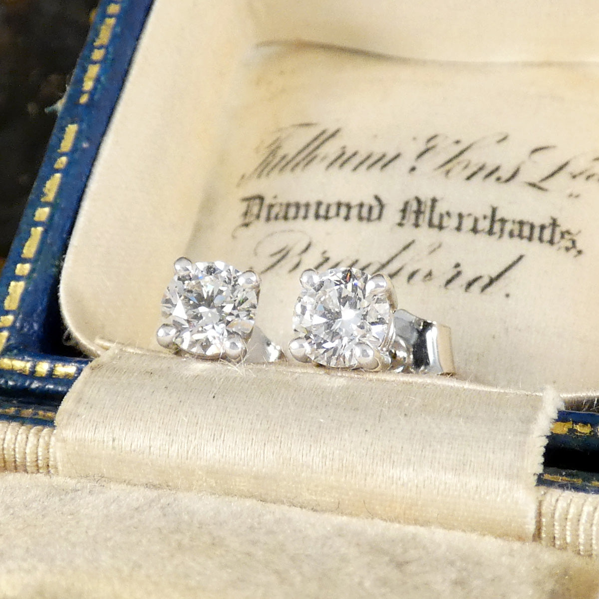1.00ct GIA E Colour Diamond Stud Earrings in 18ct White Gold. Ther perfect present for any occasion.