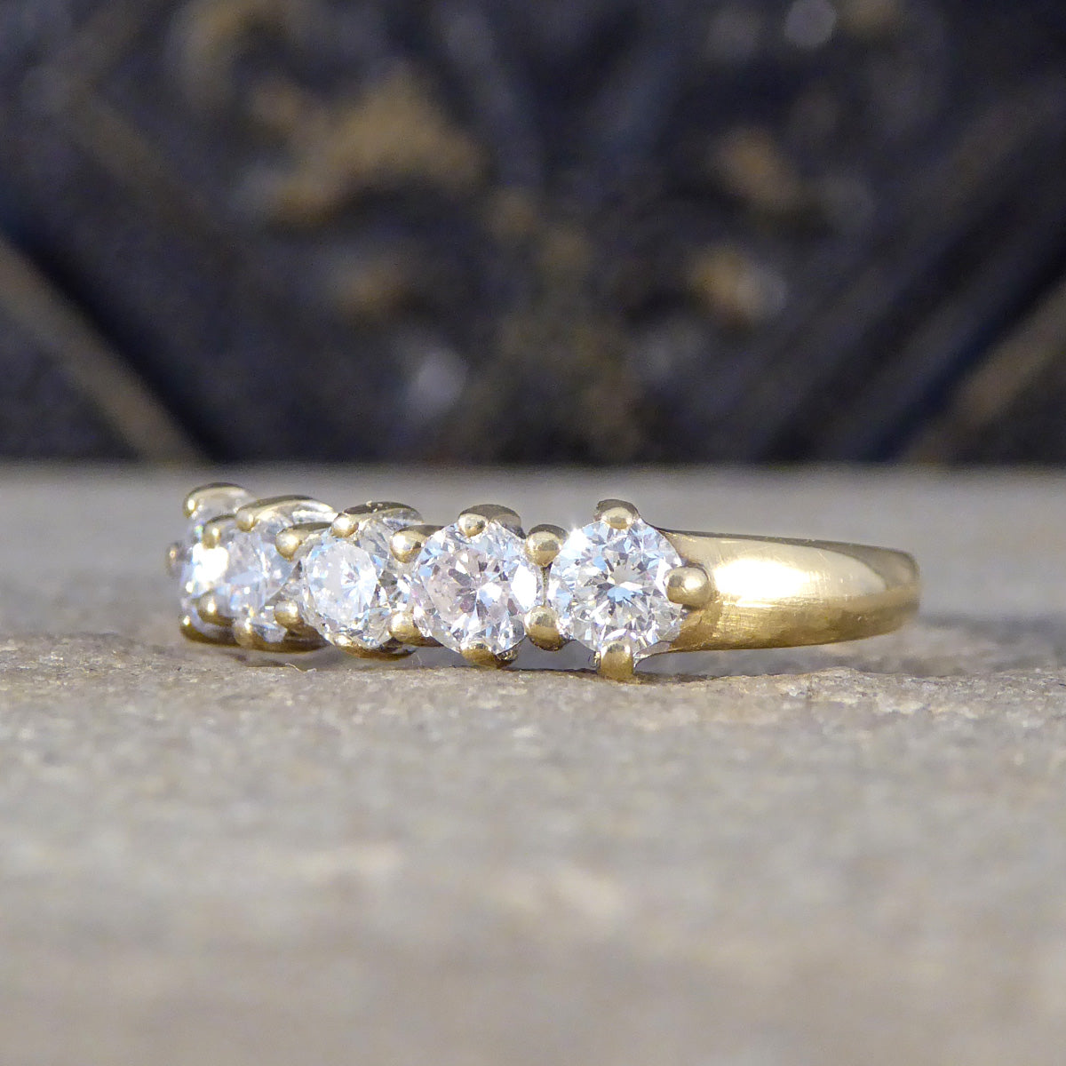 Vintage Five Stone Diamond Ring in 18ct Yellow Gold