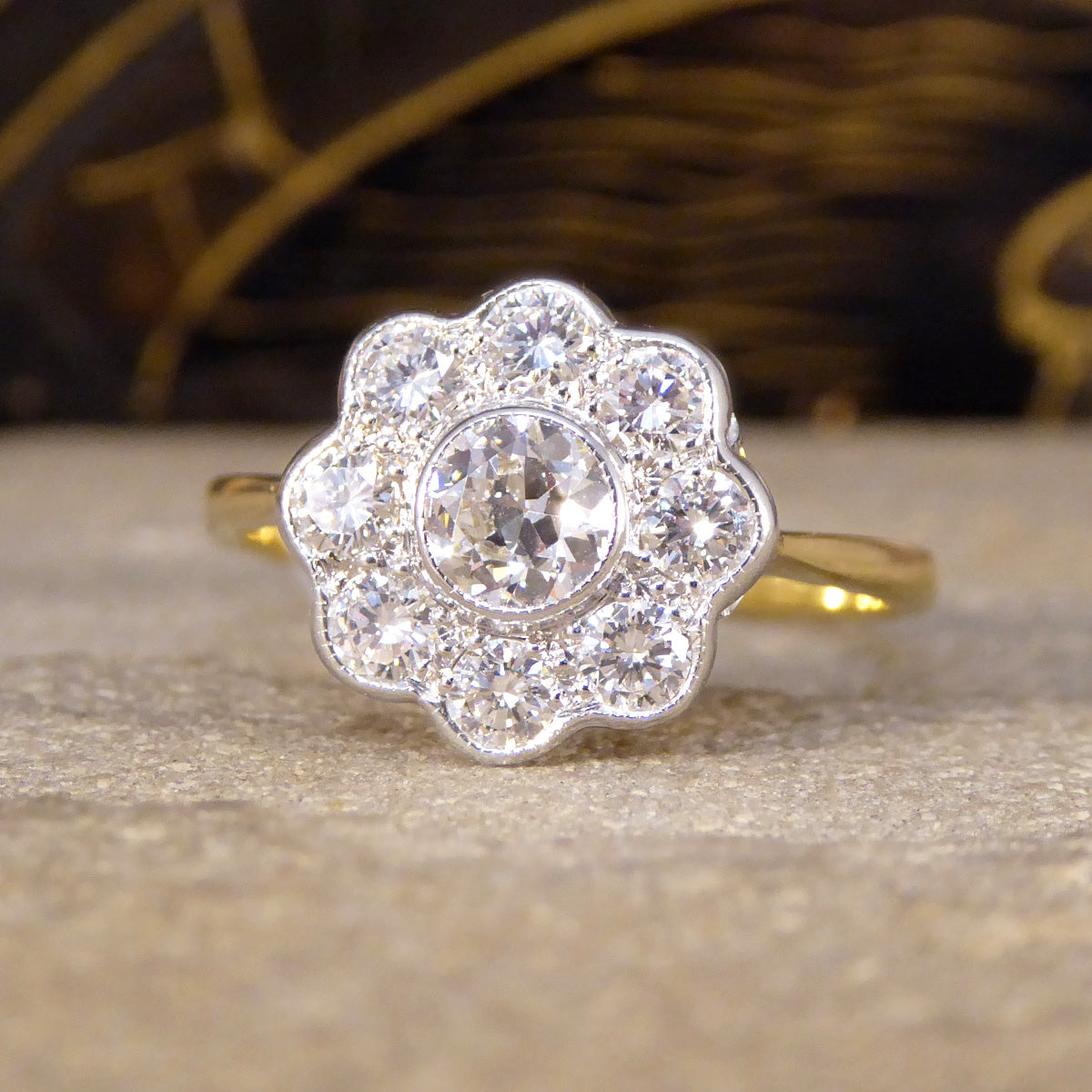 Vintage daisy sales diamond ring