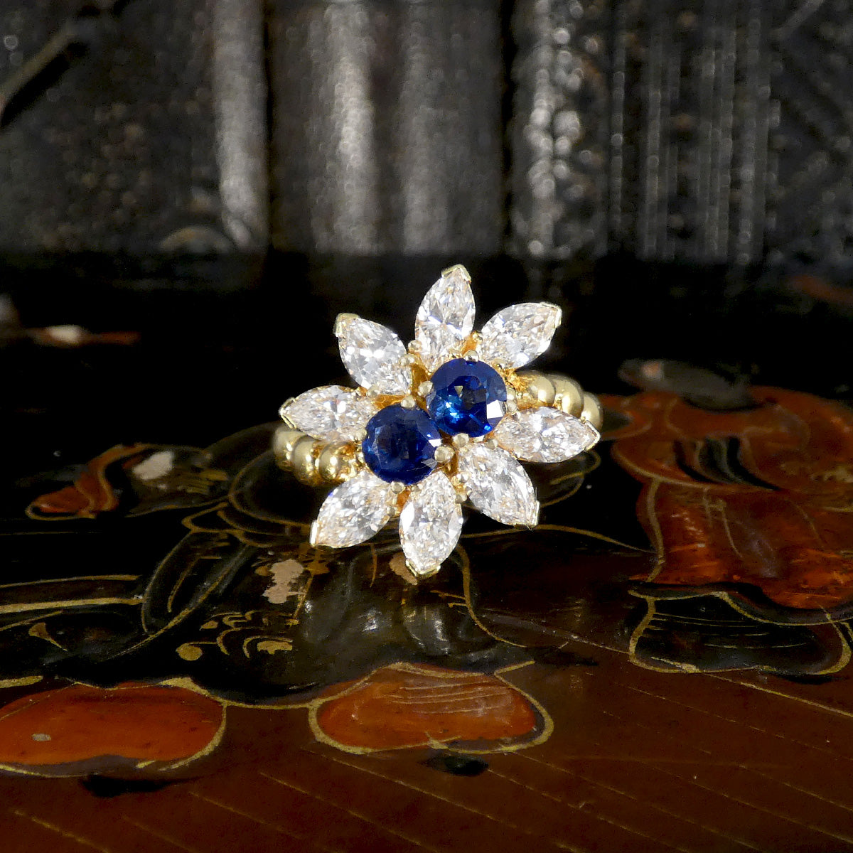 Bright and beautiful stones set in this Kutchinsky ring.