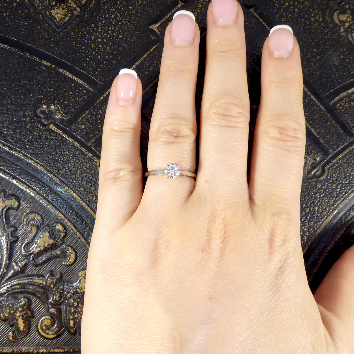 Diamond 0.50ct Solitaire Engagement Ring in Platinum - Wharfedale Antiques