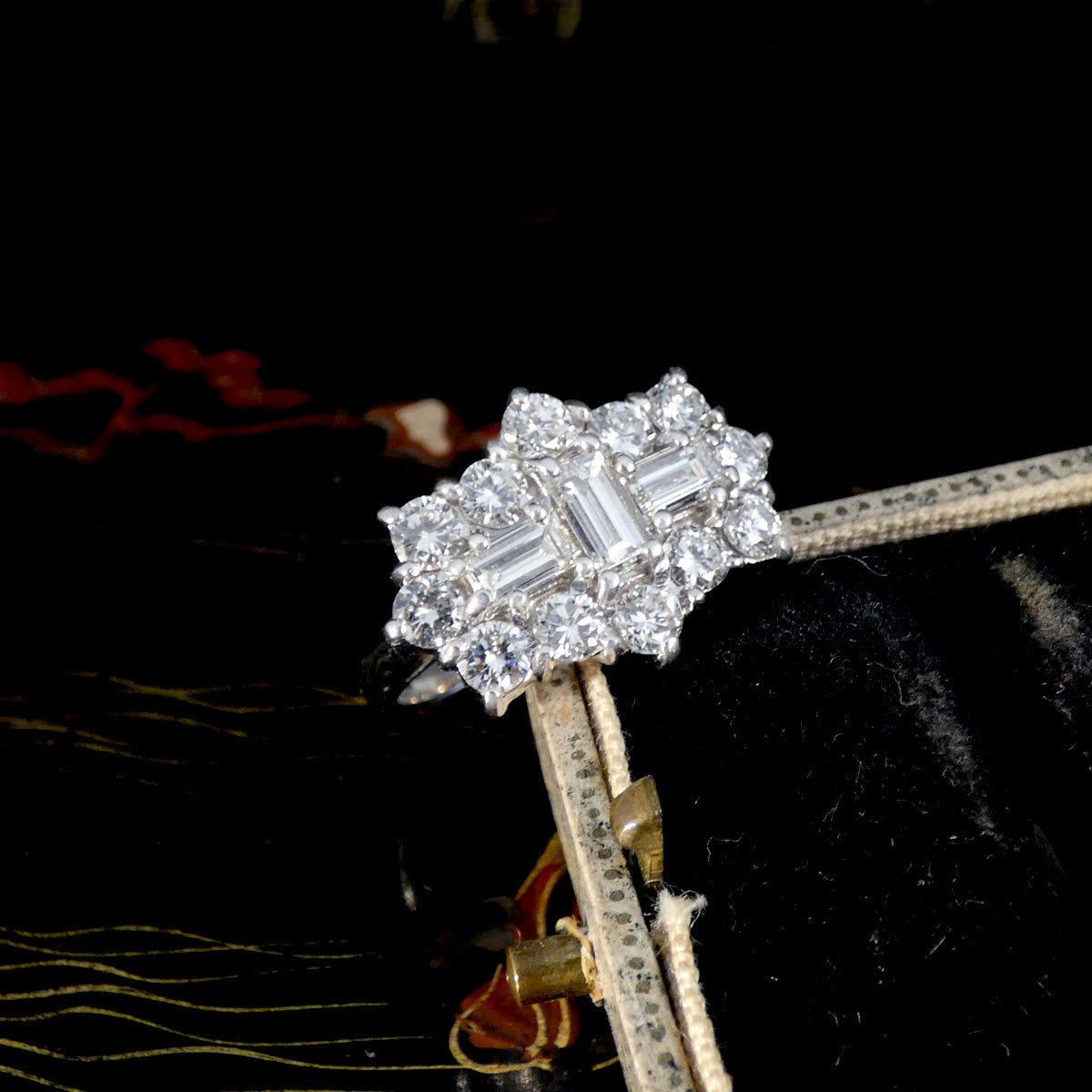 2.70ct Diamond Boat Cluster Ring in 18ct White Gold the perfect statement cocktail ring.