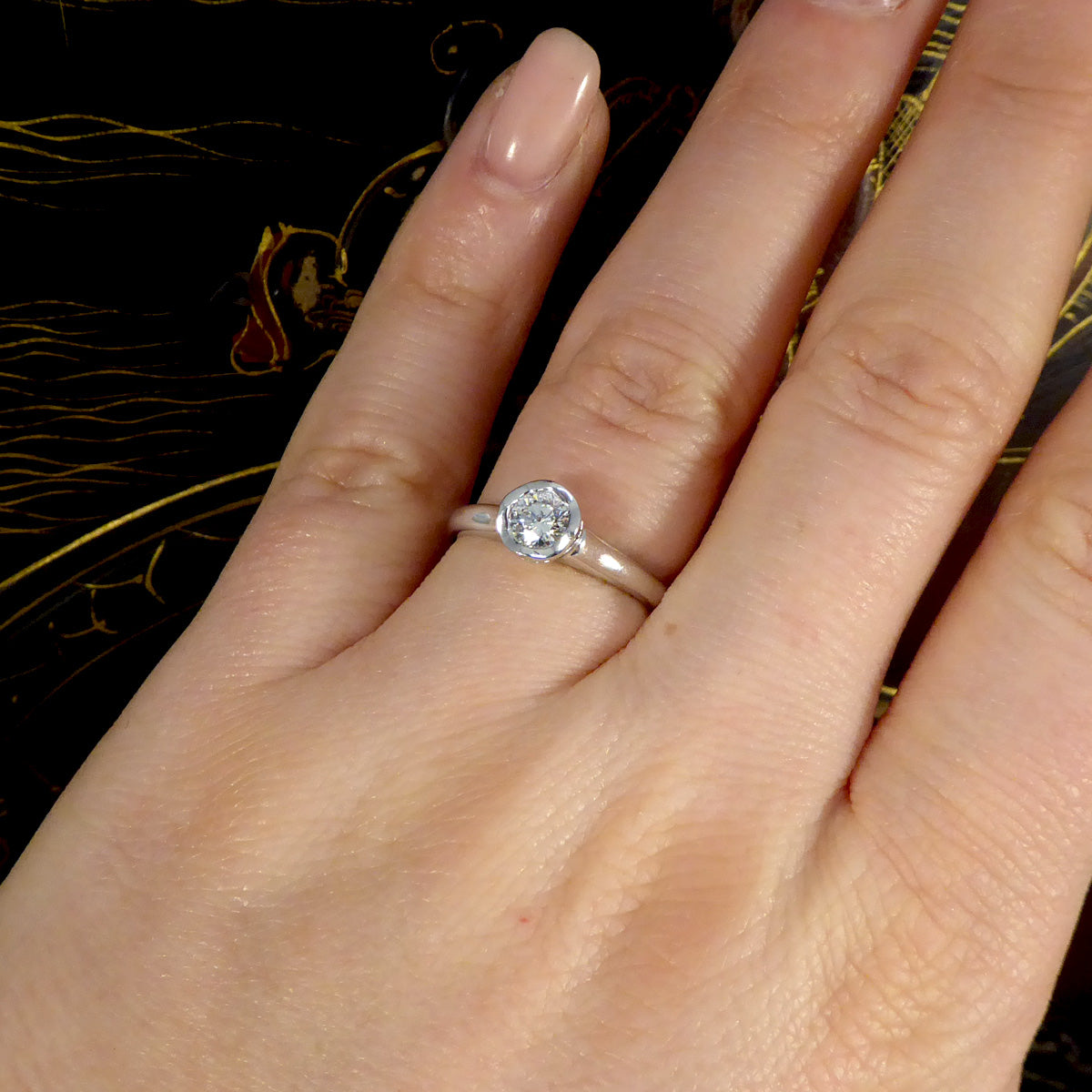 Andrew Geoghegan G/VS Diamond Solitaire Ring in 18ct White Gold - Wharfedale Antiques