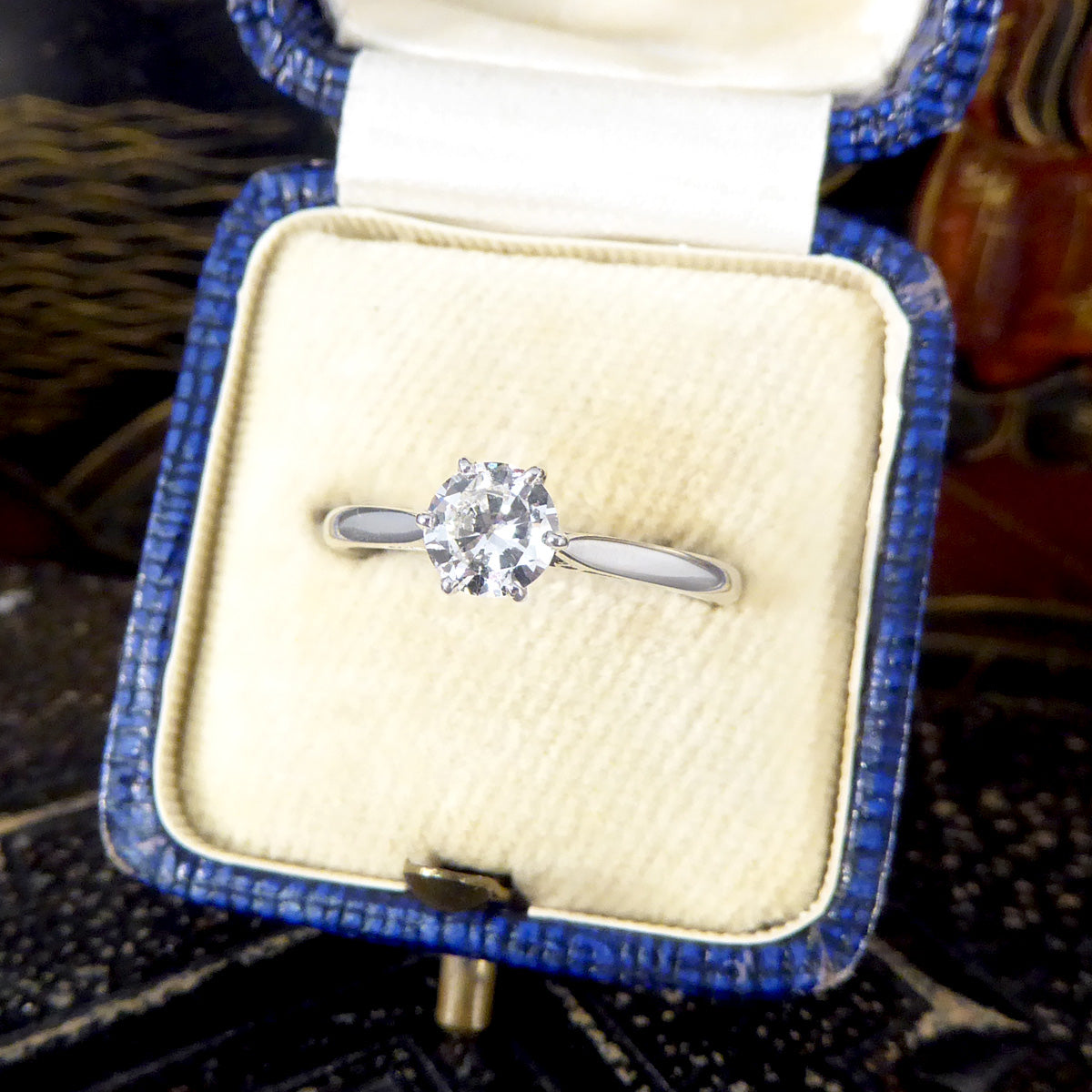 Diamond 0.50ct Solitaire Engagement Ring in Platinum - Wharfedale Antiques