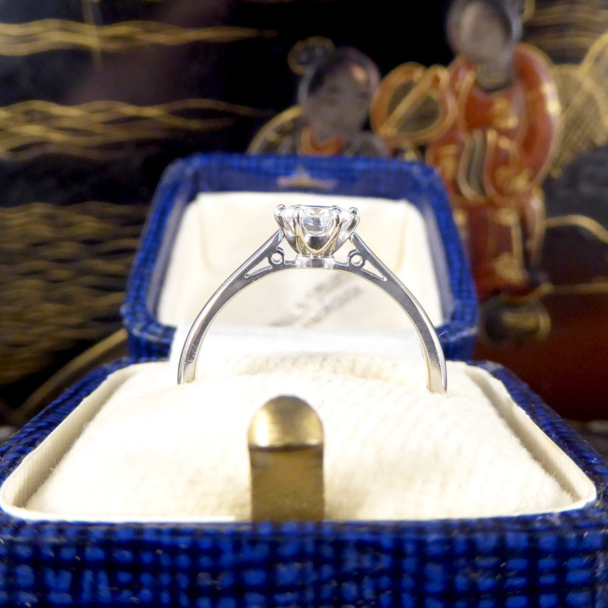 Diamond 0.50ct Solitaire Engagement Ring in Platinum - Wharfedale Antiques