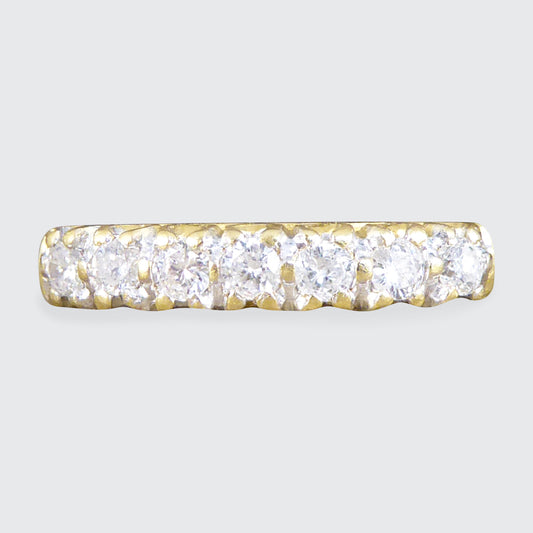 Brilliant Cut Seven Stone Diamond Millennium Ring in 18ct Yellow Gold - Wharfedale Antiques