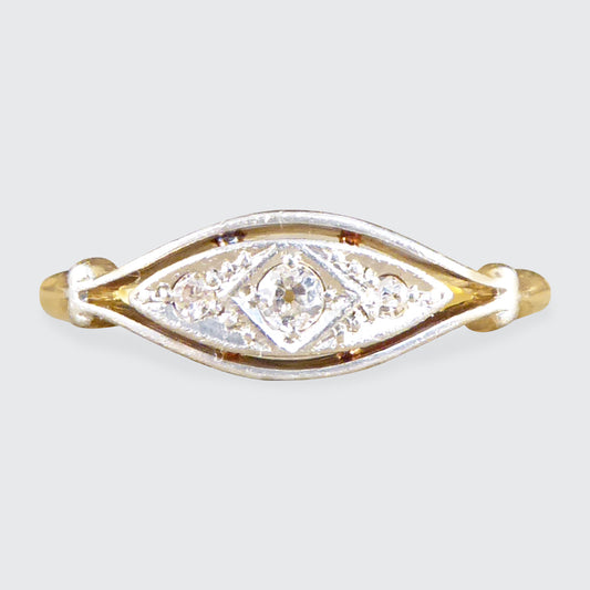 Early 20th Century Diamond Set Ring in 18ct Yellow and White Gold