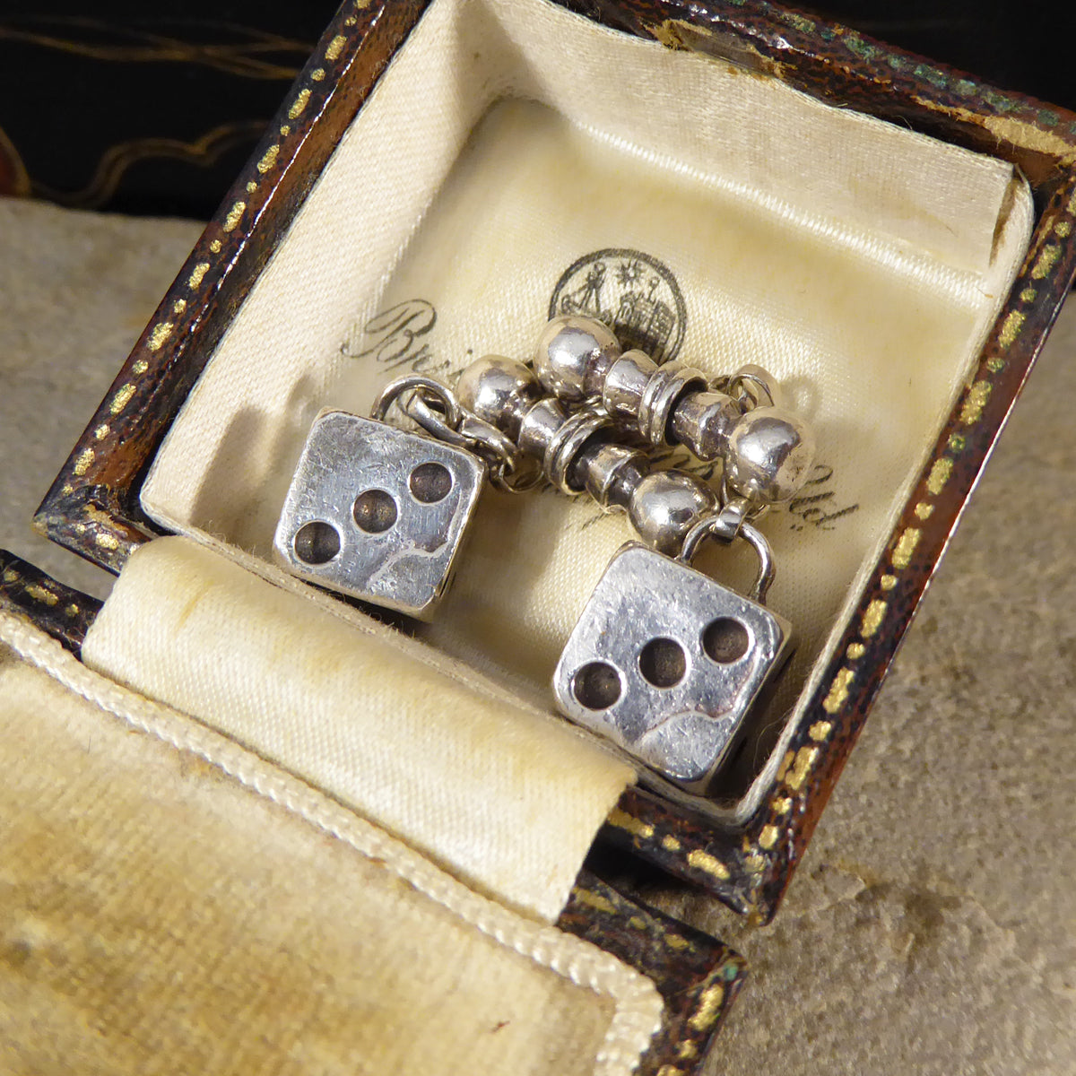 Silver dice deals cufflinks
